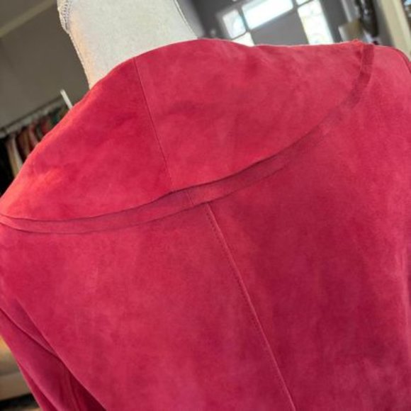 Pink Suede Ruffle Jacket - - Picture 5 of 7